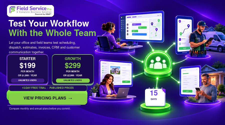 field service pricing plans