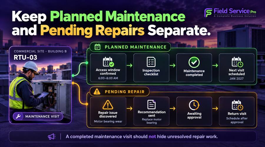 planned maintenance vs pending repairs